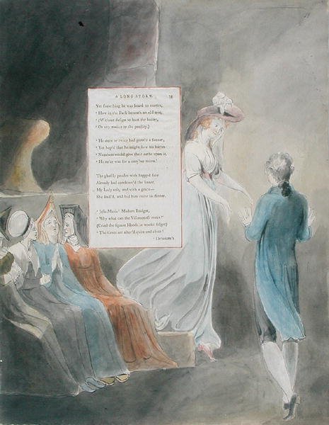 33. terv az „A Long Story”-hoz a „Thomas Gray költeményei”-ben, 1797–1798 (akvarell tollal és tintával papíron) alkotó: William Blake