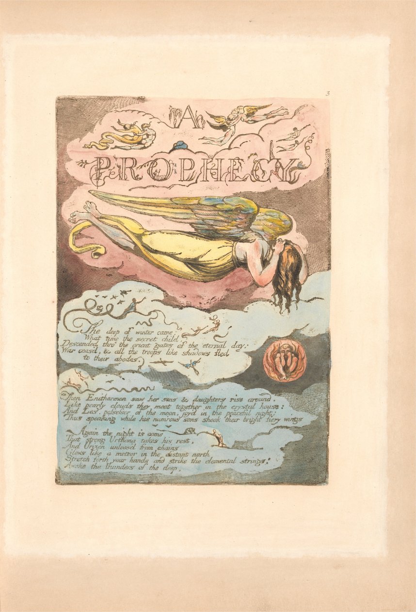 Európa. Egy prófécia, 5. tábla, A - Prófécia - Eljött a tél mélysége. . . . (Bentley 6) alkotó: William Blake