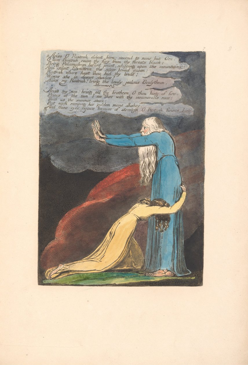 Európa. Prófécia, 9. tábla, Kelj fel, Rintrah. . . . (Bentley 11) alkotó: William Blake