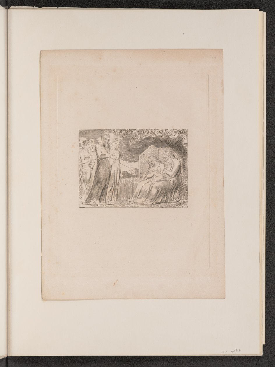 Minden férfi adott neki egy darab pénzt is, 1825. alkotó: William Blake