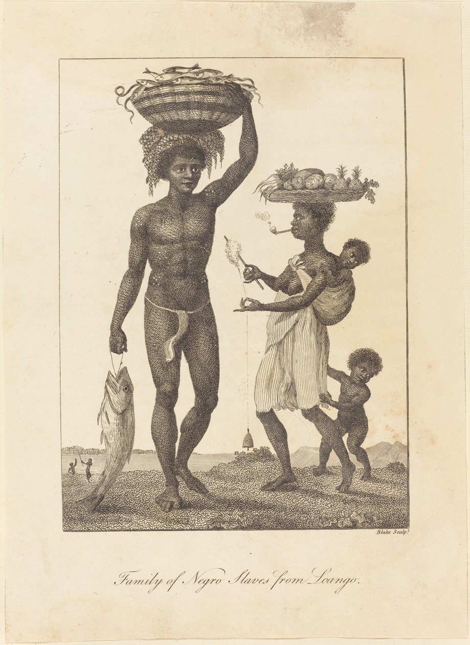 Loangói rabszolgák családja, 1793. alkotó: William Blake