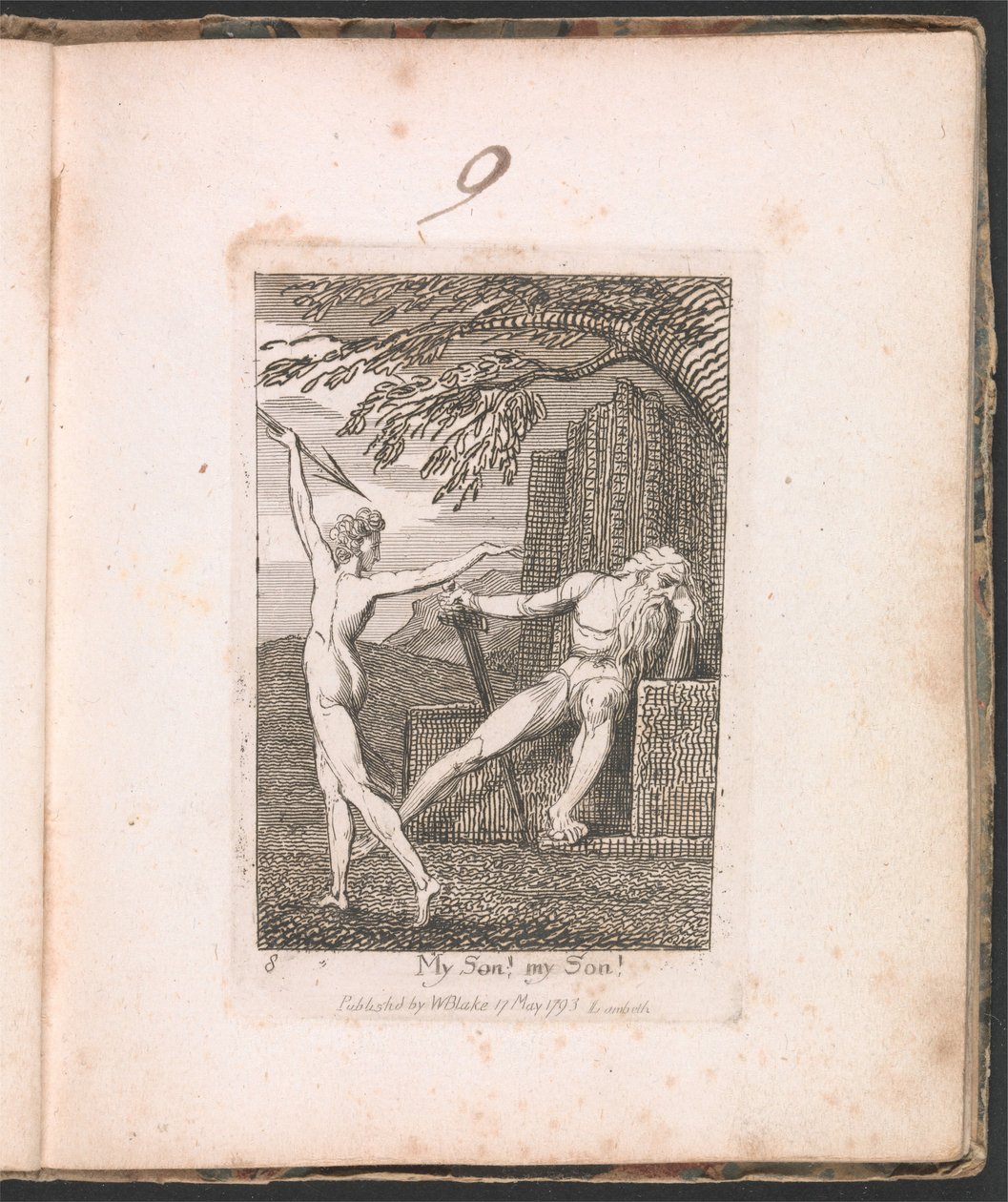 Gyerekeknek. A Paradicsom Kapuja, 10. tábla, fiam! a fiam! alkotó: William Blake
