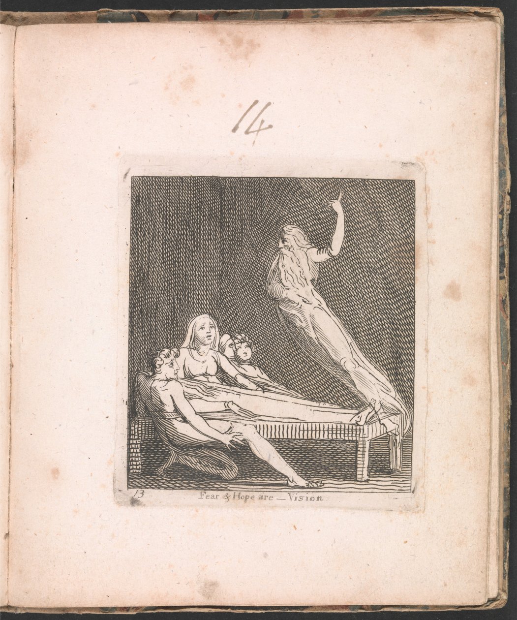 Gyerekeknek. A Paradicsom kapuja, 15. lemez, Félelem és remény - látomás alkotó: William Blake