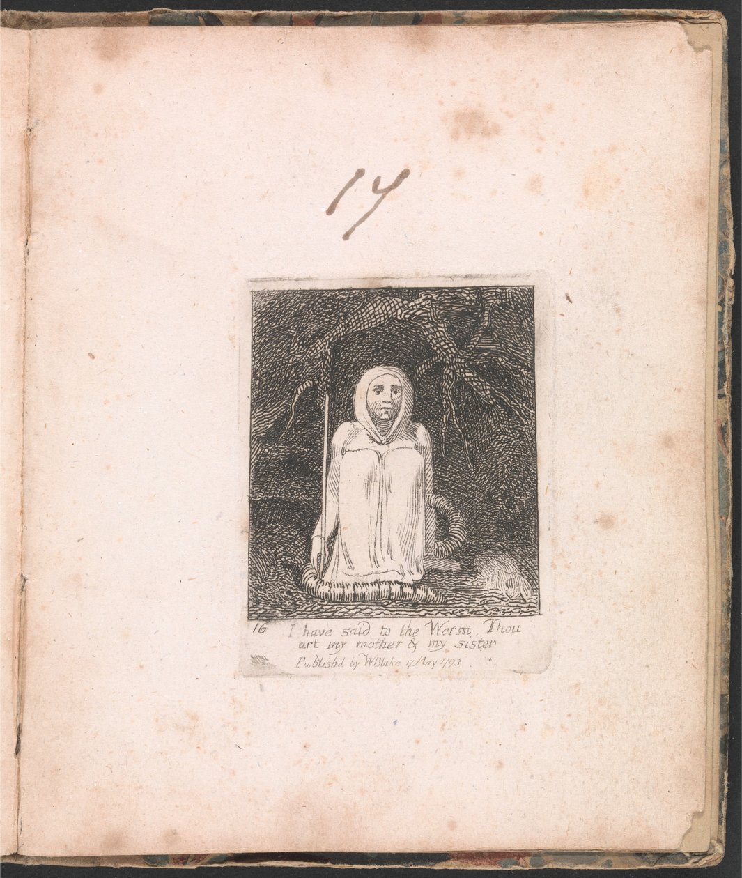 Gyerekeknek. A Paradicsom Kapuja, 18. tábla, mondtam a Féregnek. . . . alkotó: William Blake