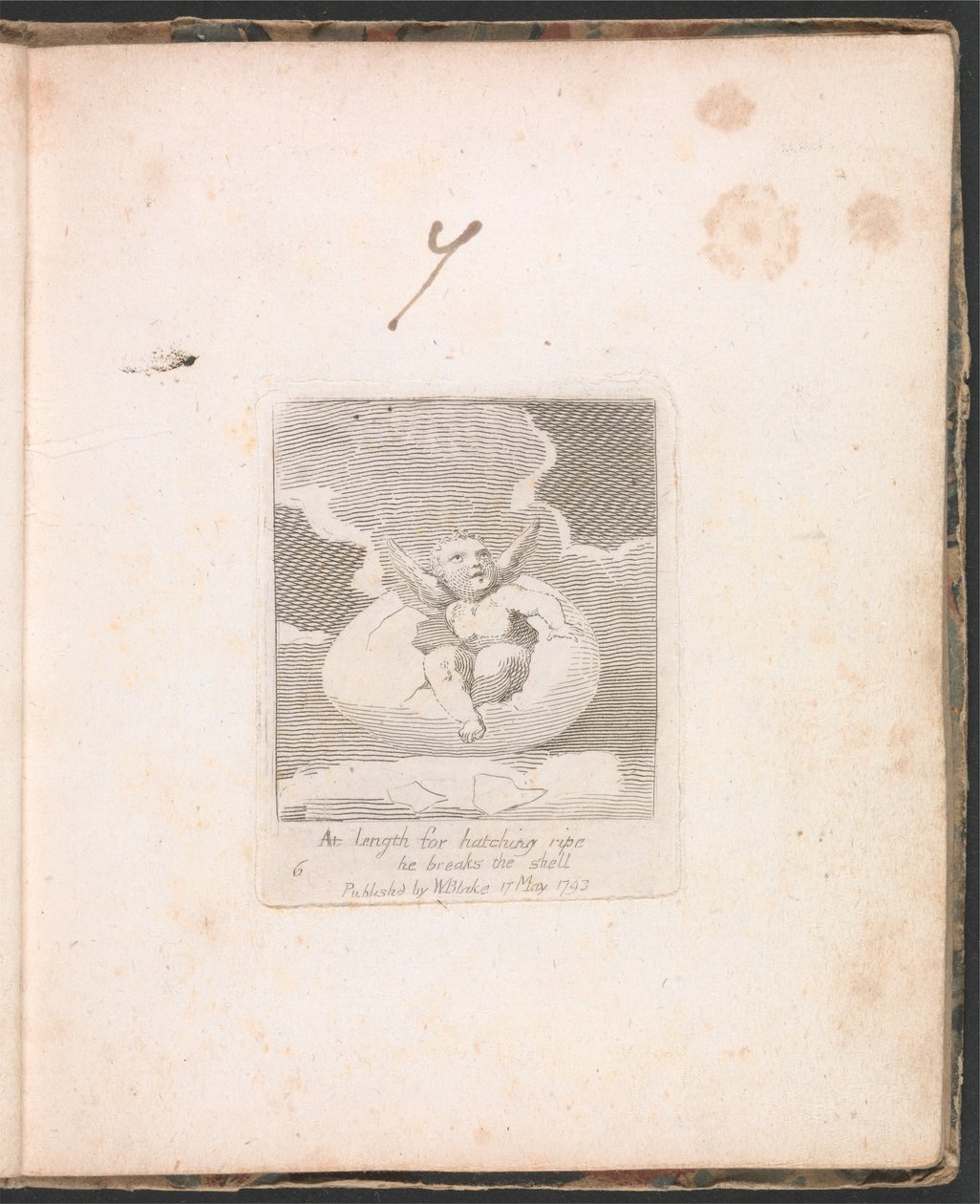 Gyerekeknek. A Paradicsom kapuja, 8. tányér, Hosszú ideig keltetésére éretten feltöri a héját alkotó: William Blake