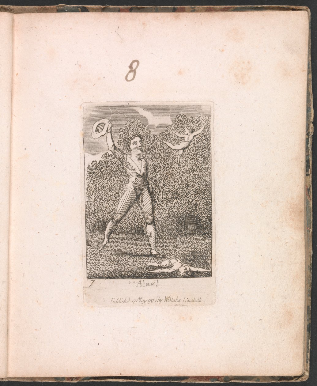 Gyerekeknek. A Paradicsom Kapuja, 9. tábla, "Jaj!" alkotó: William Blake