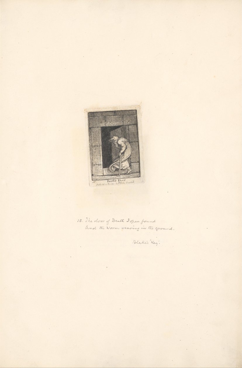 A nemek számára – A Paradicsom Kapuja, 17. tábla, Halálajtó alkotó: William Blake