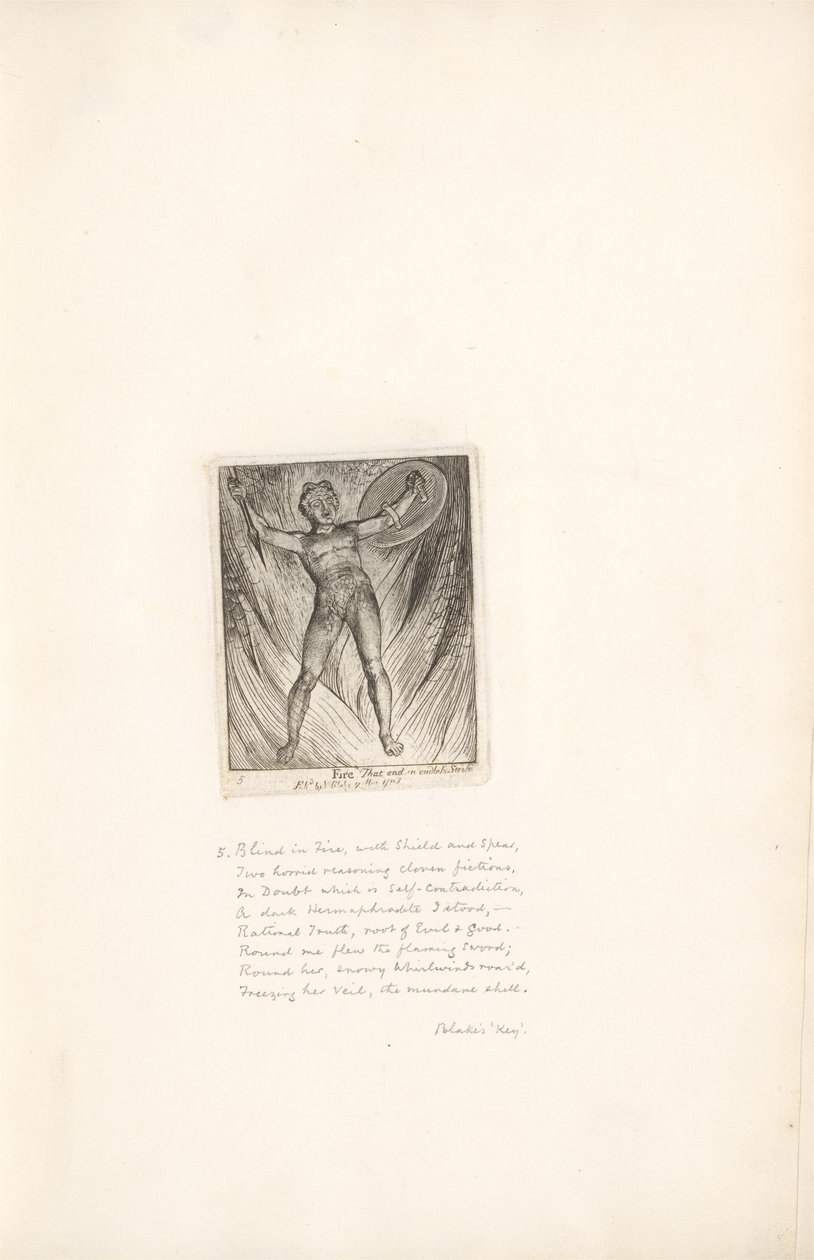 A nemek számára – A Paradicsom Kapuja, 7. tábla, Tűz alkotó: William Blake