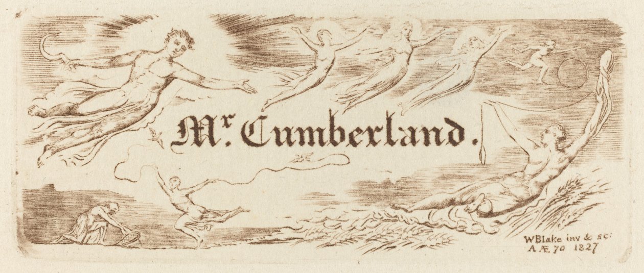 George Cumberland kártyája alkotó: William Blake