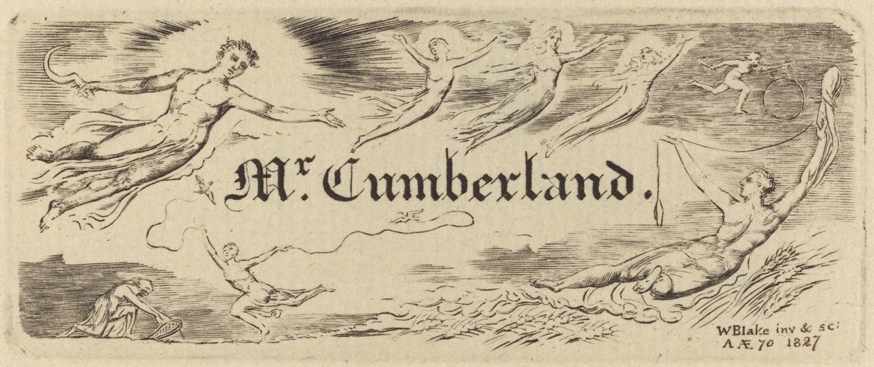 George Cumberland kártyája alkotó: William Blake
