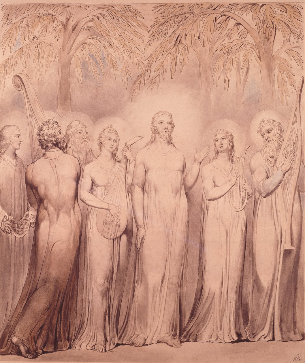 Krisztus és az apostolok himnusza alkotó: William Blake