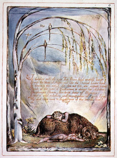 „In Thunders Ends the Voice”, 7. lemez az „America, a Prophecy”-ból alkotó: William Blake