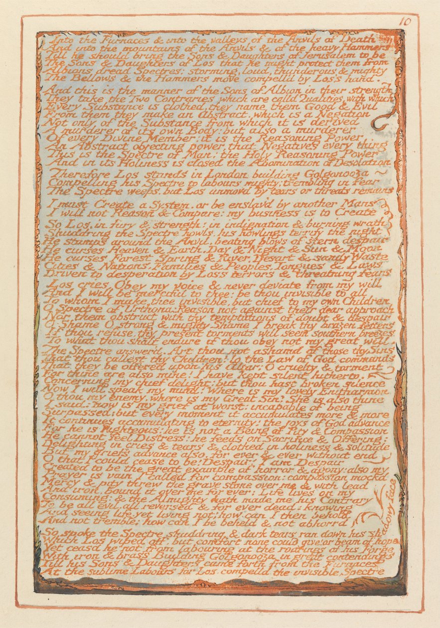 Jeruzsálem, 10. tábla, A kemencékbe.... alkotó: William Blake