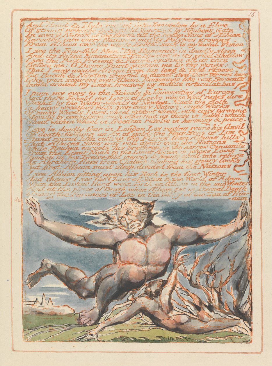 Jeruzsálem, 15. tábla, és Hand & Hyle .... alkotó: William Blake