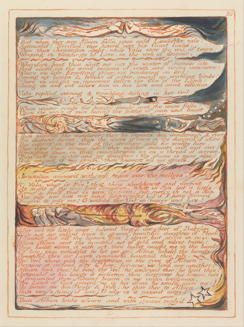 Jeruzsálem, 20. tábla, de amikor meglátták Albiont… alkotó: William Blake