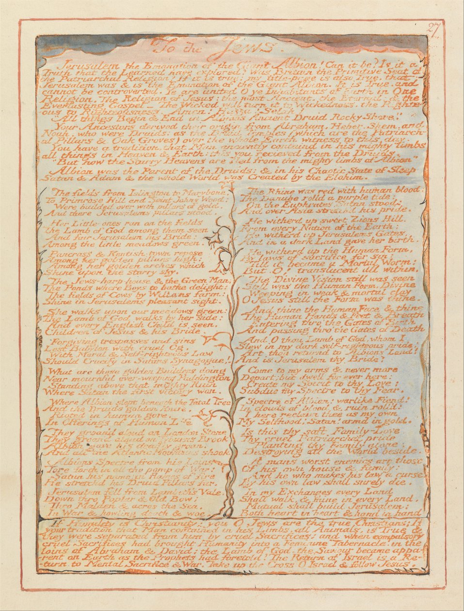 Jeruzsálem, 27. tábla, A zsidóknak... alkotó: William Blake
