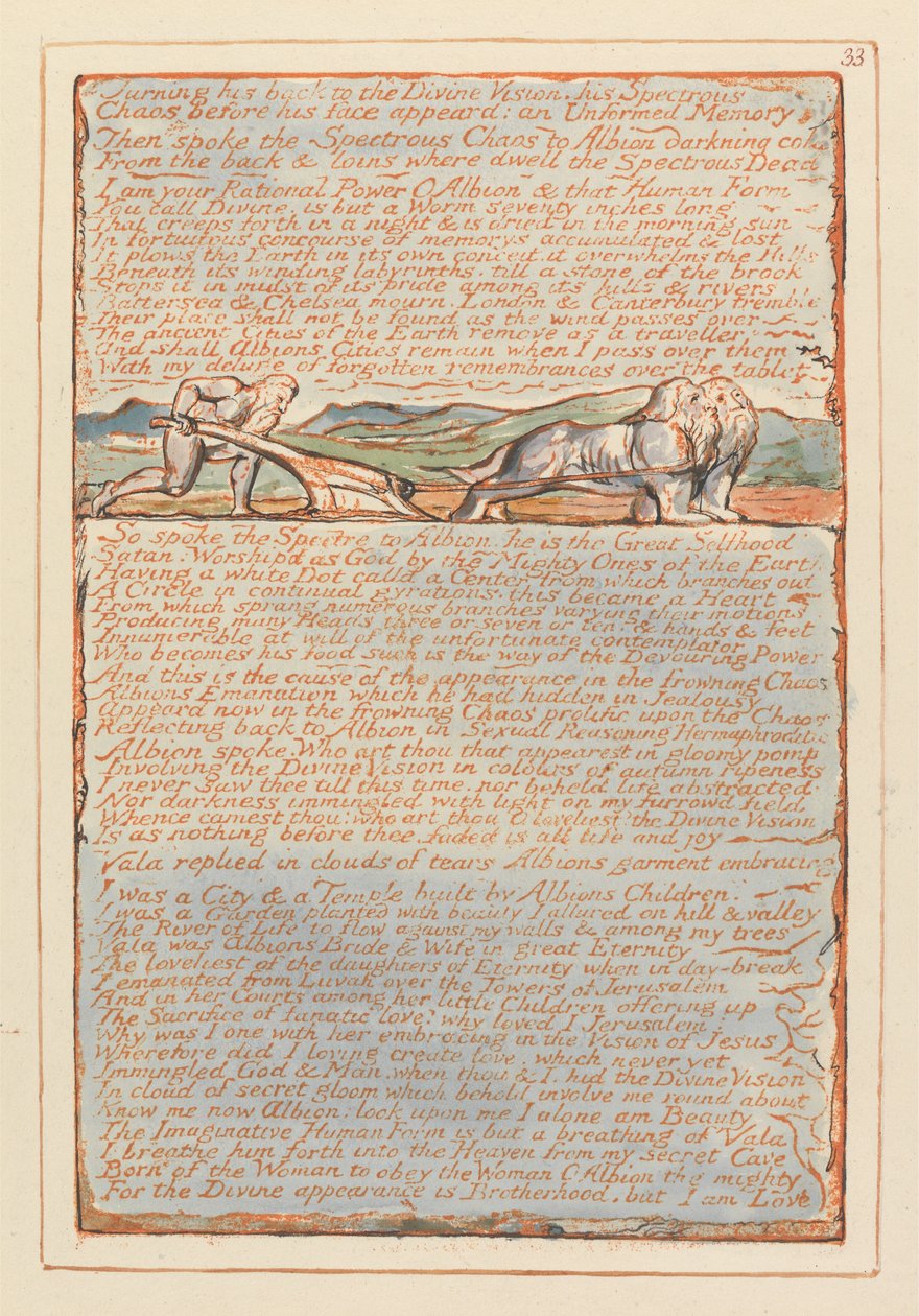 Jeruzsálem, 33. lemez, hátat fordítva az isteni látomásnak ... alkotó: William Blake
