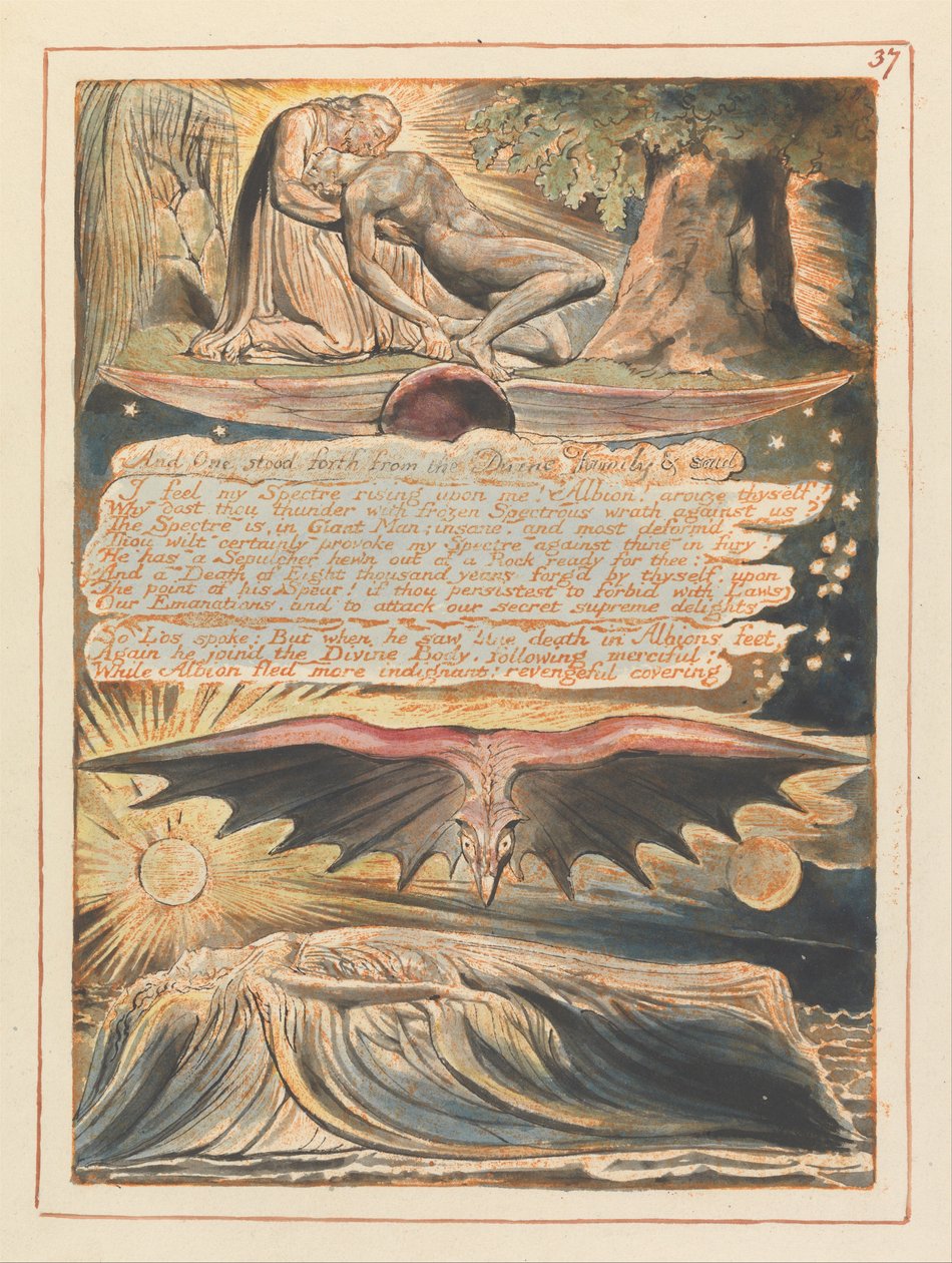 Jeruzsálem, 37. tábla, és egy kiállt... alkotó: William Blake