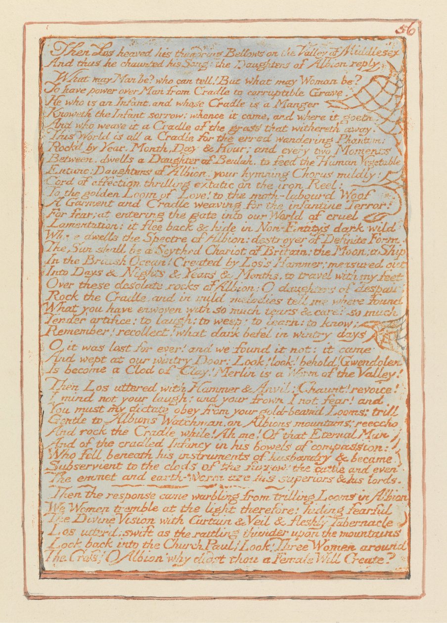 Jeruzsálem, 56. tábla, majd Los megemelkedett.... alkotó: William Blake