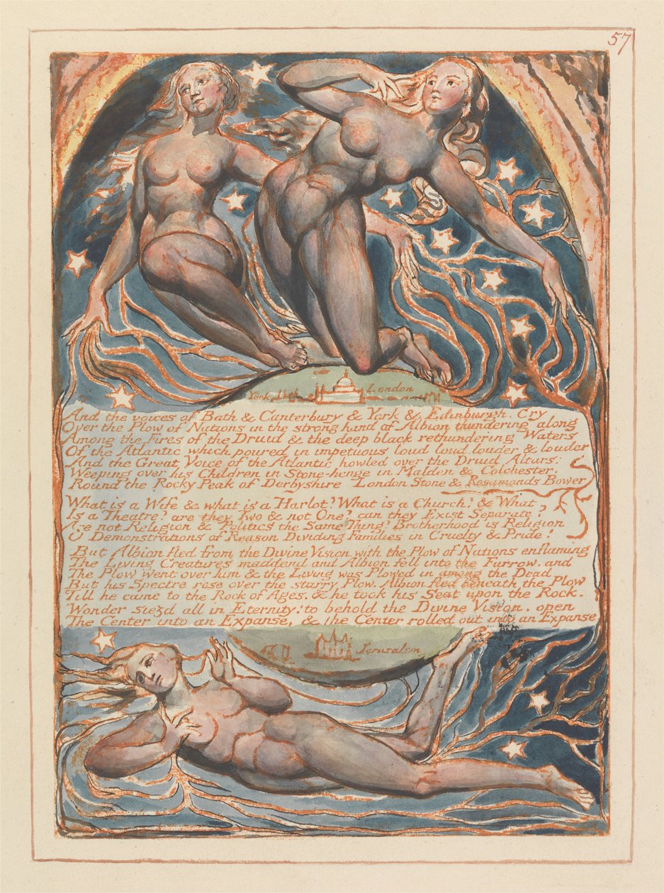 Jeruzsálem, 57. tábla, és Bath hangjai... alkotó: William Blake
