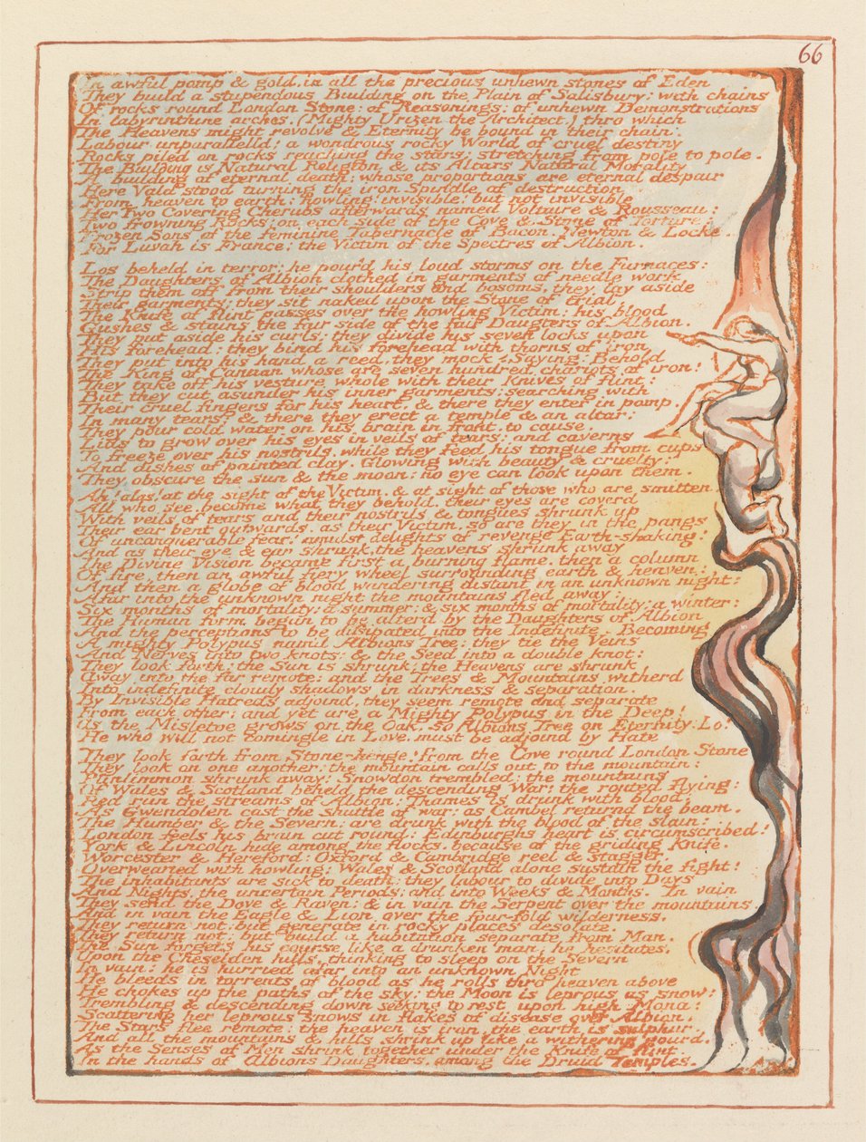 Jeruzsálem, 66. tábla, borzasztó pompában és aranyban ... alkotó: William Blake