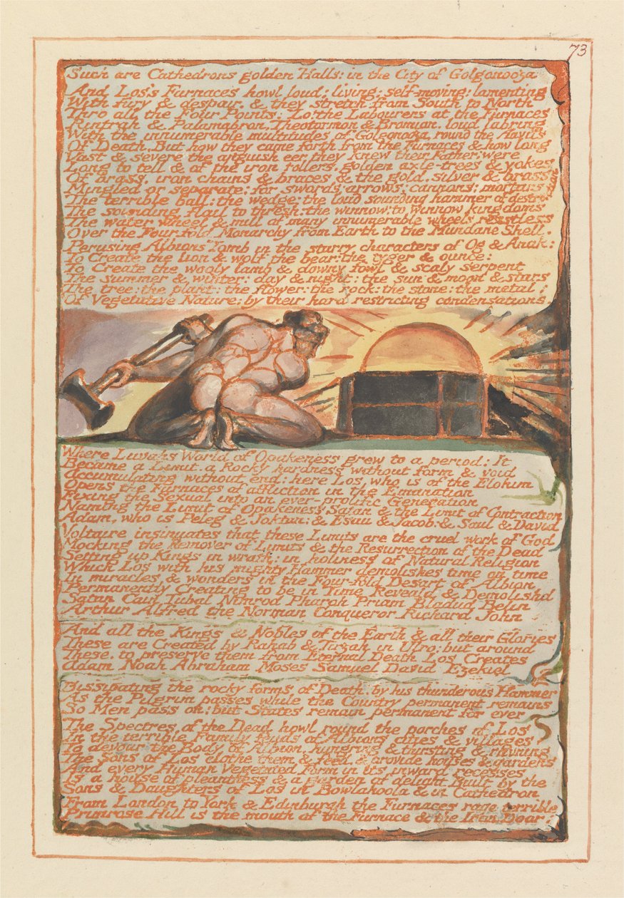 Jeruzsálem, 73. tábla, Ilyenek a Cathedron arany termei.... alkotó: William Blake