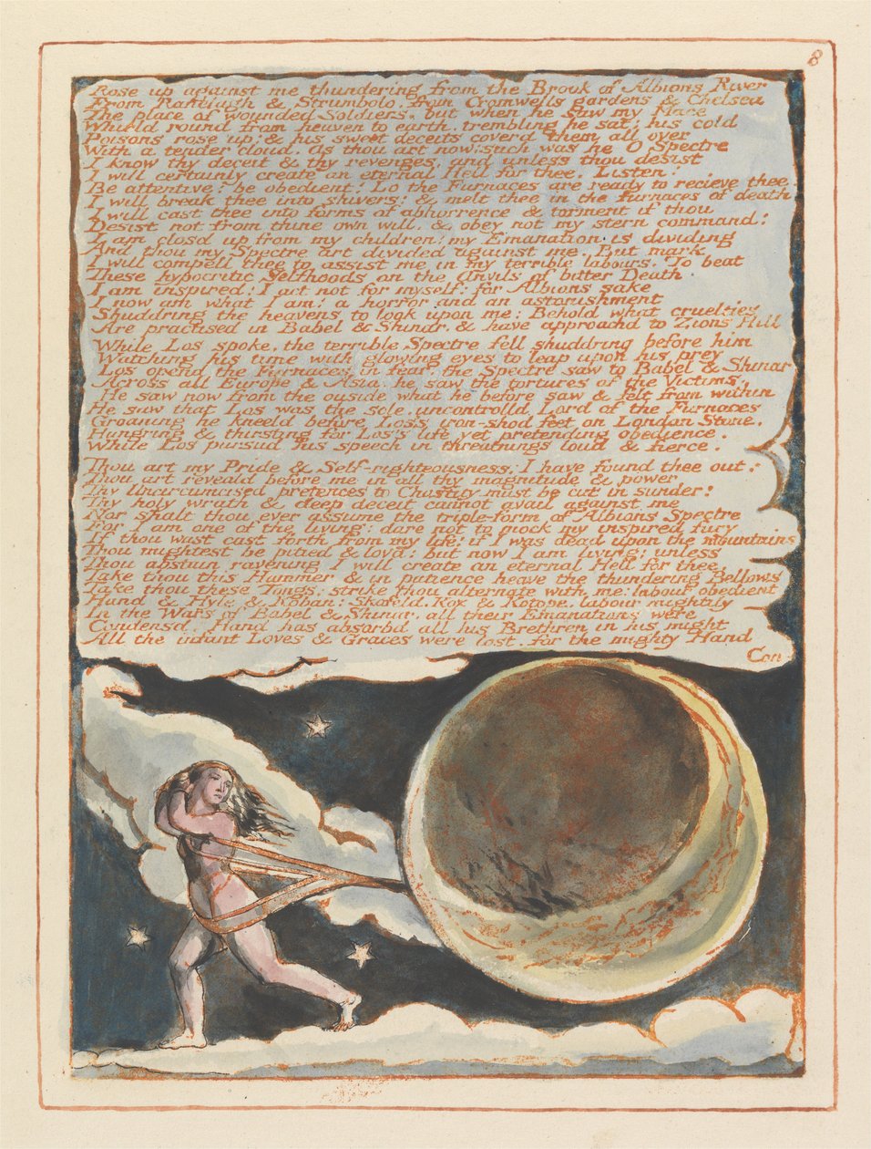 Jeruzsálem, 8. tábla, Felkeltek ellenem... alkotó: William Blake