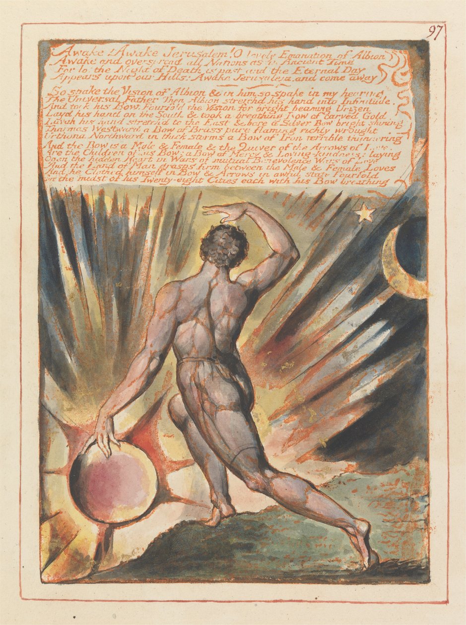 Jeruzsálem, 97. tábla, Ébredj! Ébredj Jeruzsálem.... alkotó: William Blake