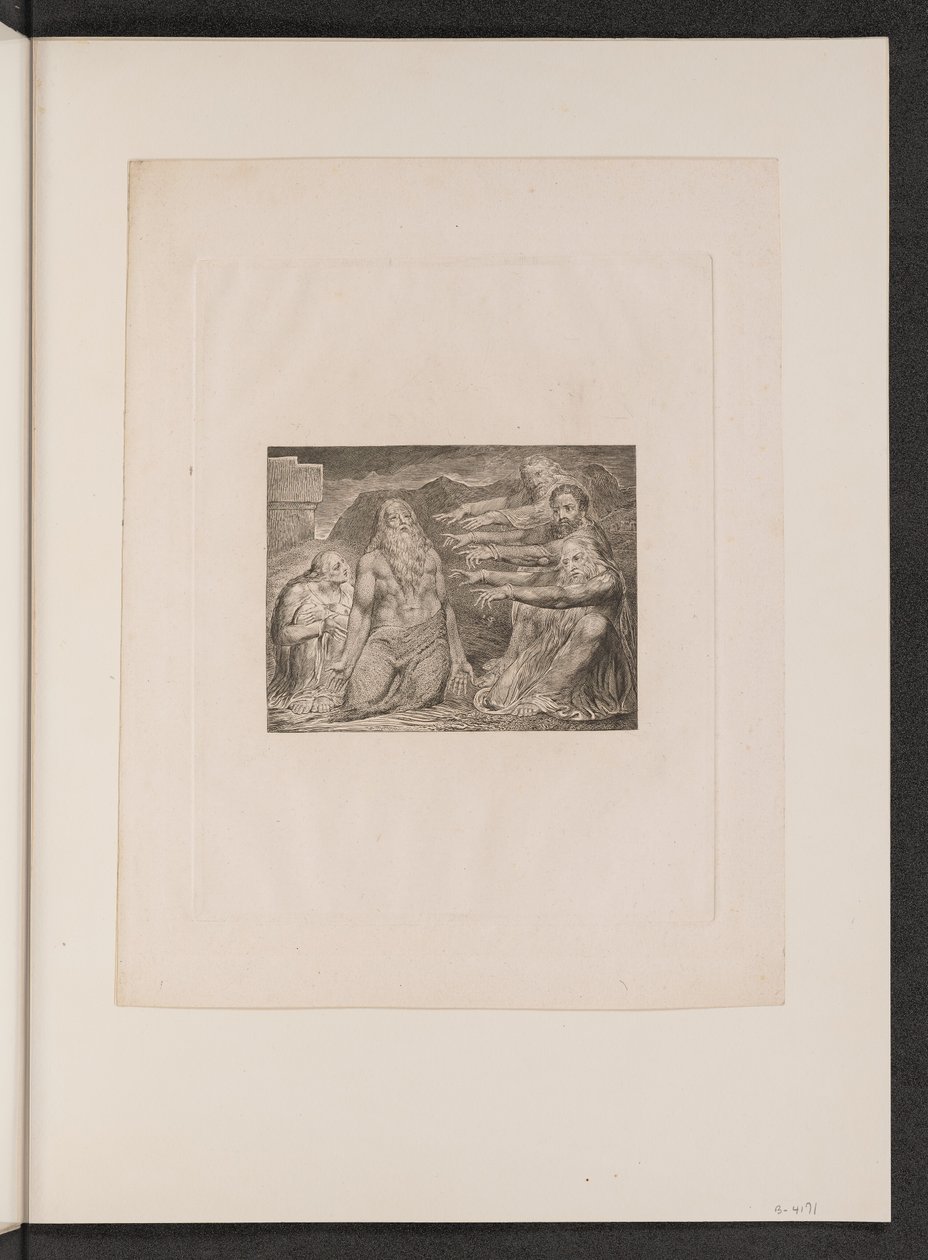 Jóbot barátai megdorgálták, 1825. alkotó: William Blake