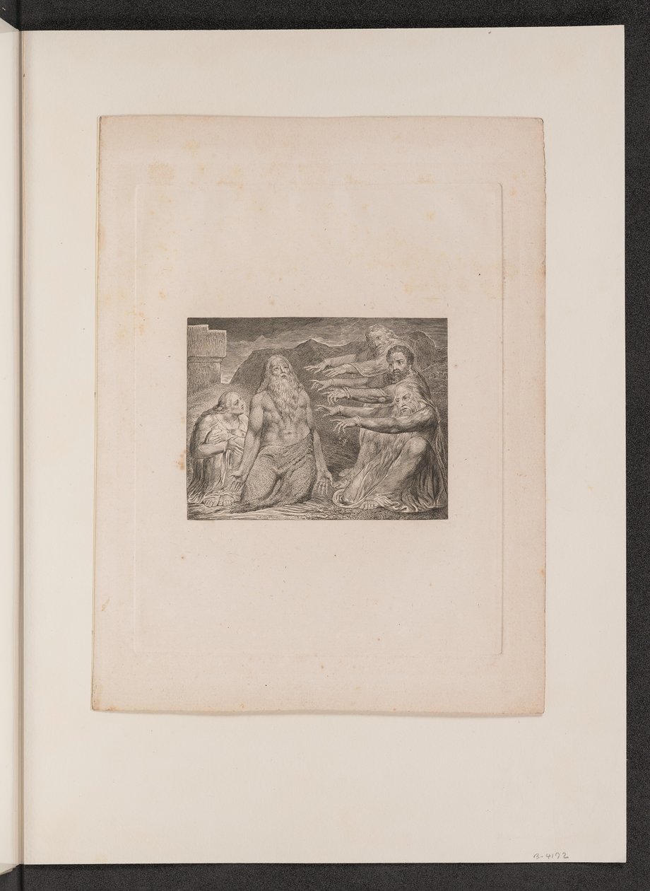Jóbot barátai megdorgálták, 1825. alkotó: William Blake