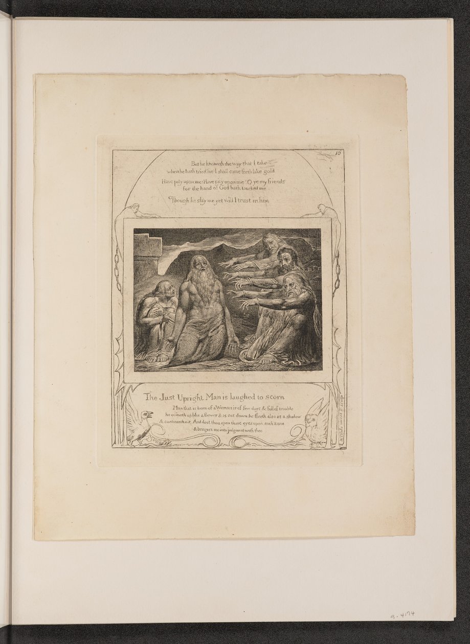 Jóbot barátai megdorgálták, 1825. alkotó: William Blake