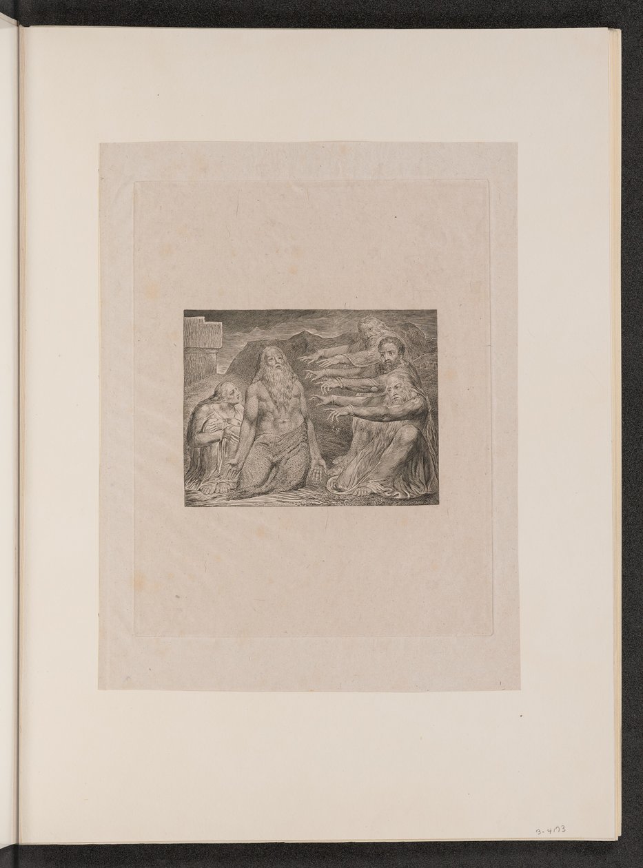 Jóbot barátai megdorgálták, 1825. alkotó: William Blake