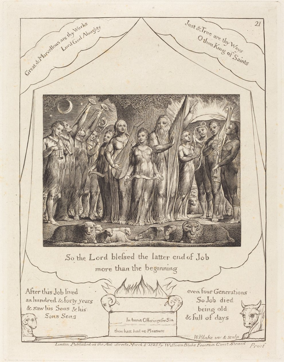 Jób és felesége felvirágoztatták alkotó: William Blake