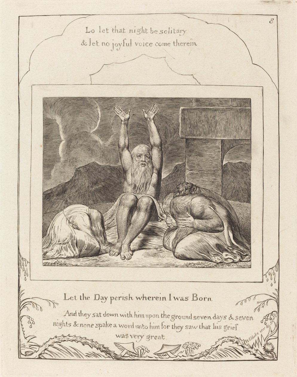 Job kétségbeesése alkotó: William Blake