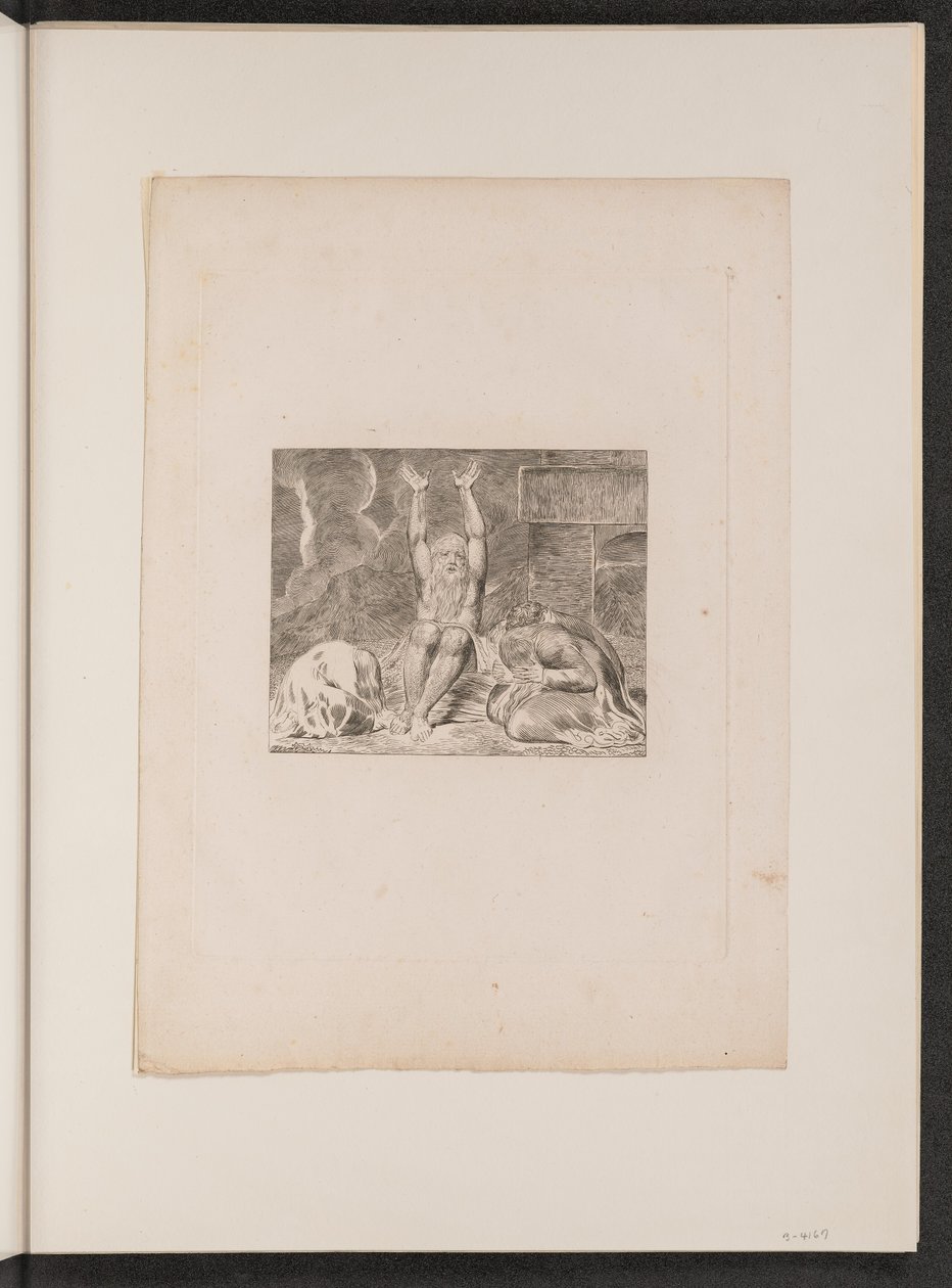 Jób kétségbeesése, 1825. alkotó: William Blake