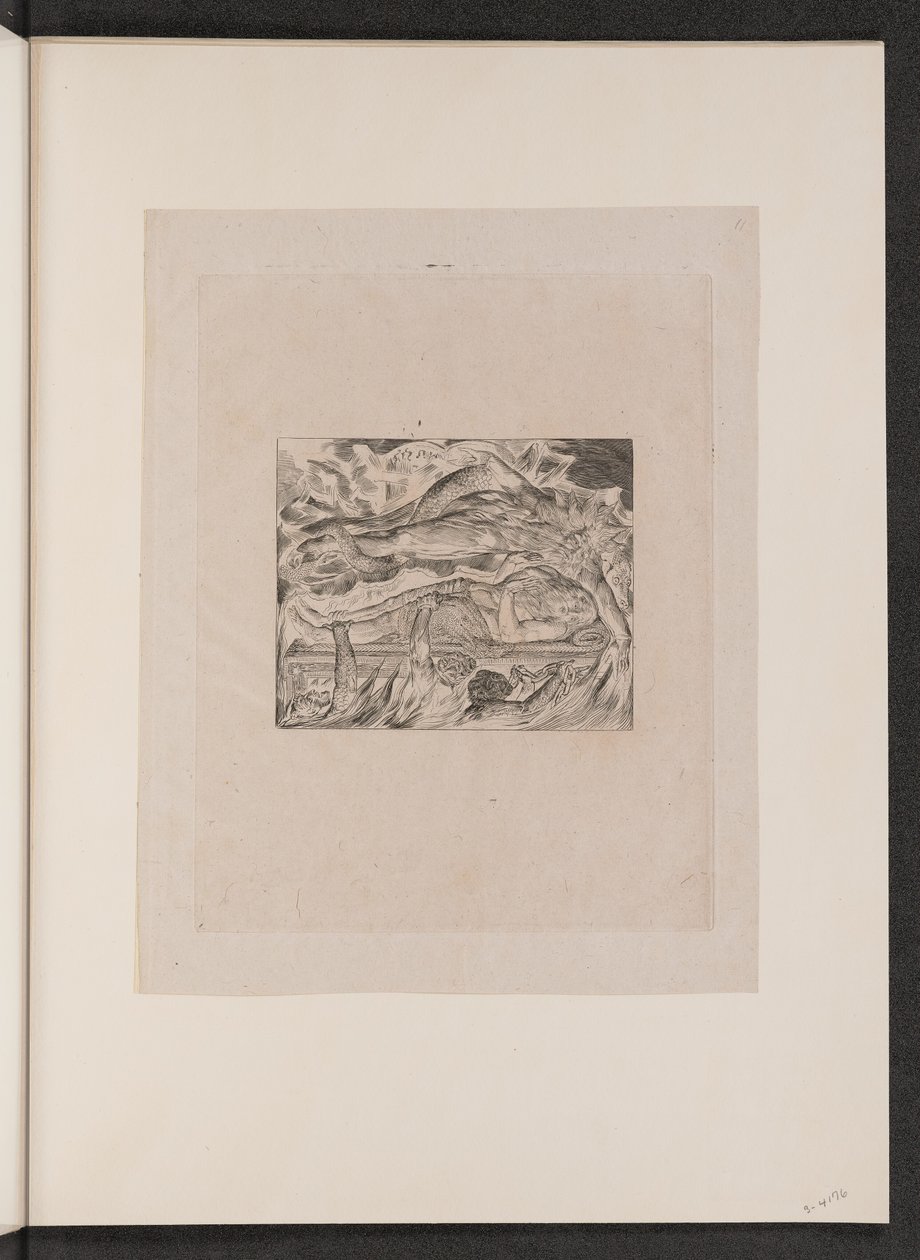 Jób gonosz álmai, 1825. alkotó: William Blake