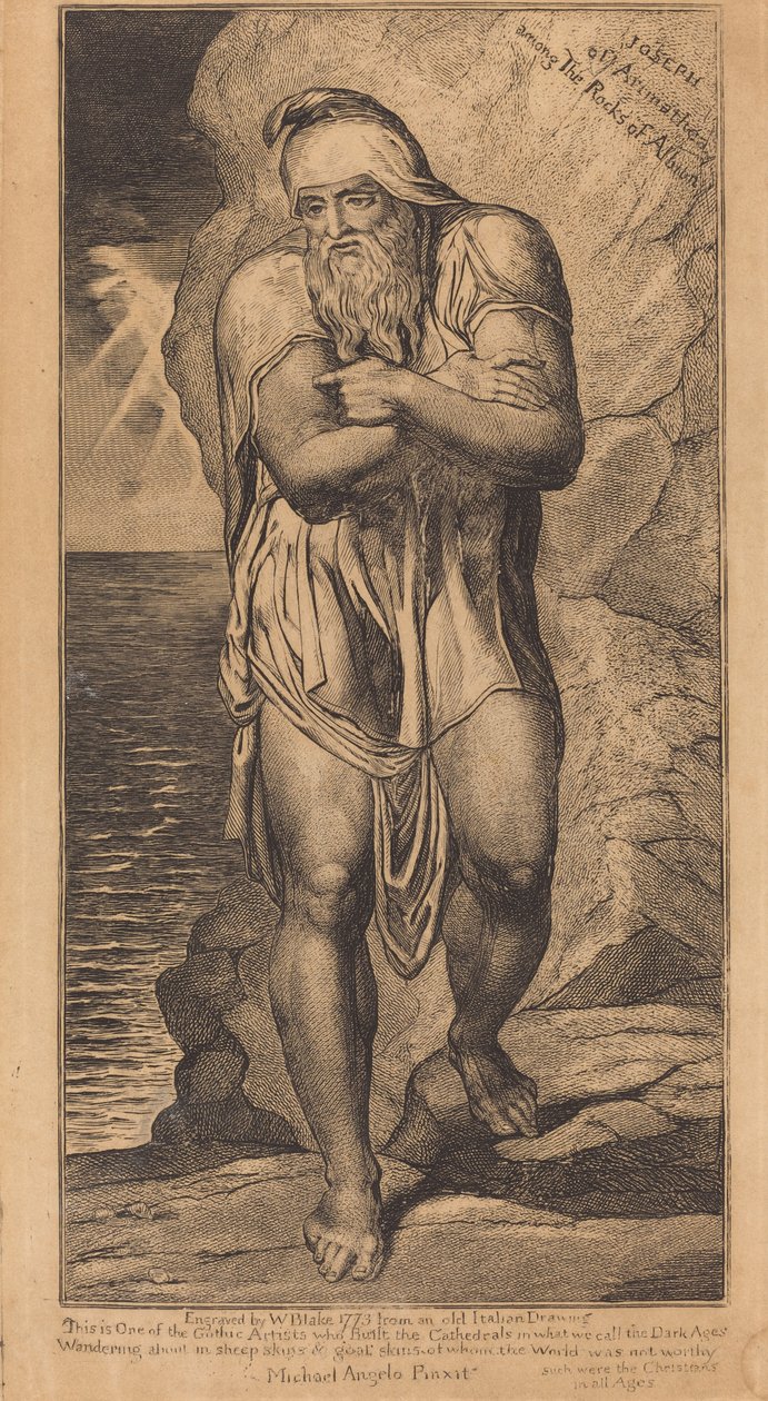 Arimatheai József Albion sziklái között alkotó: William Blake