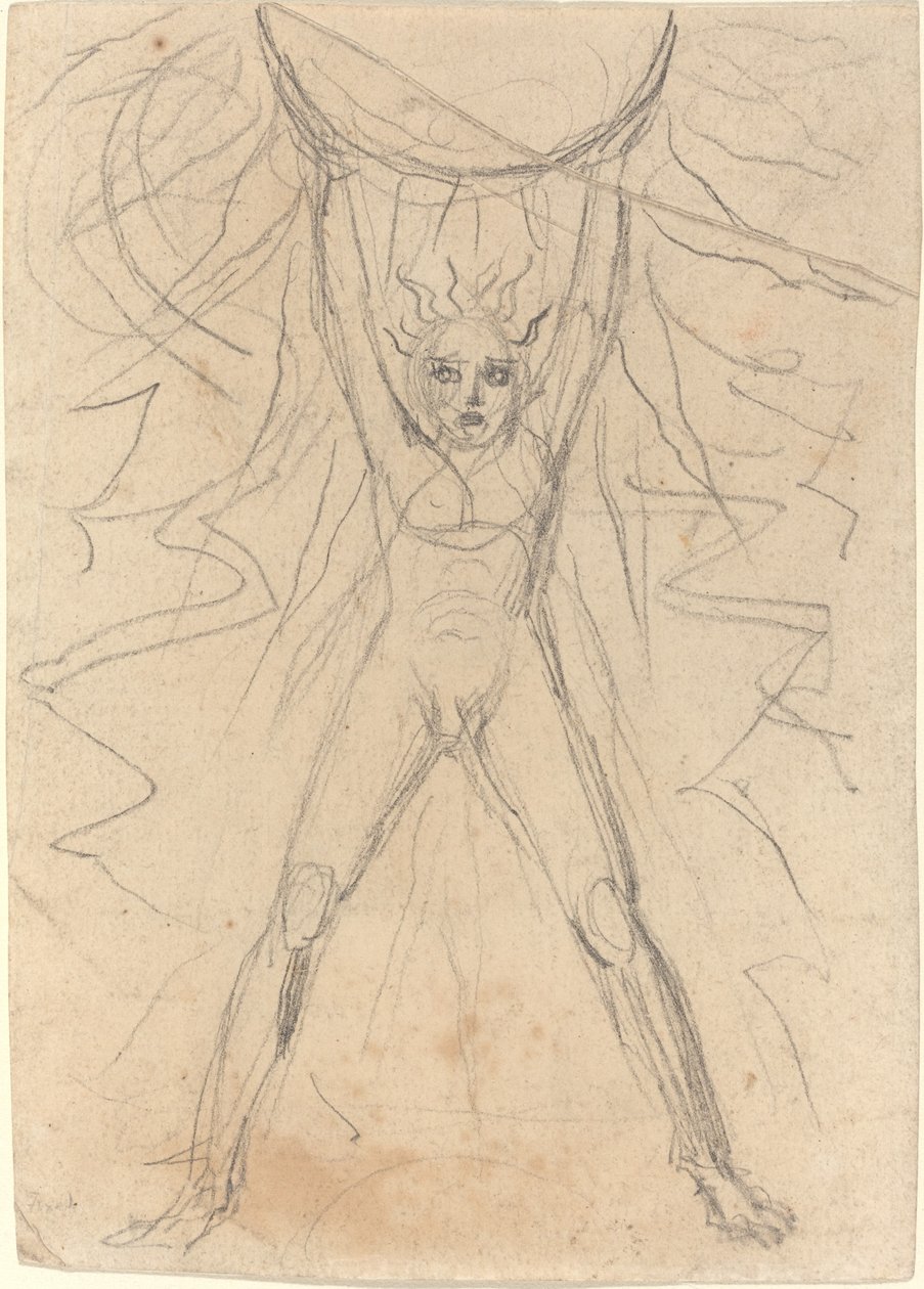 Los Supporting the Sun [recto] alkotó: William Blake