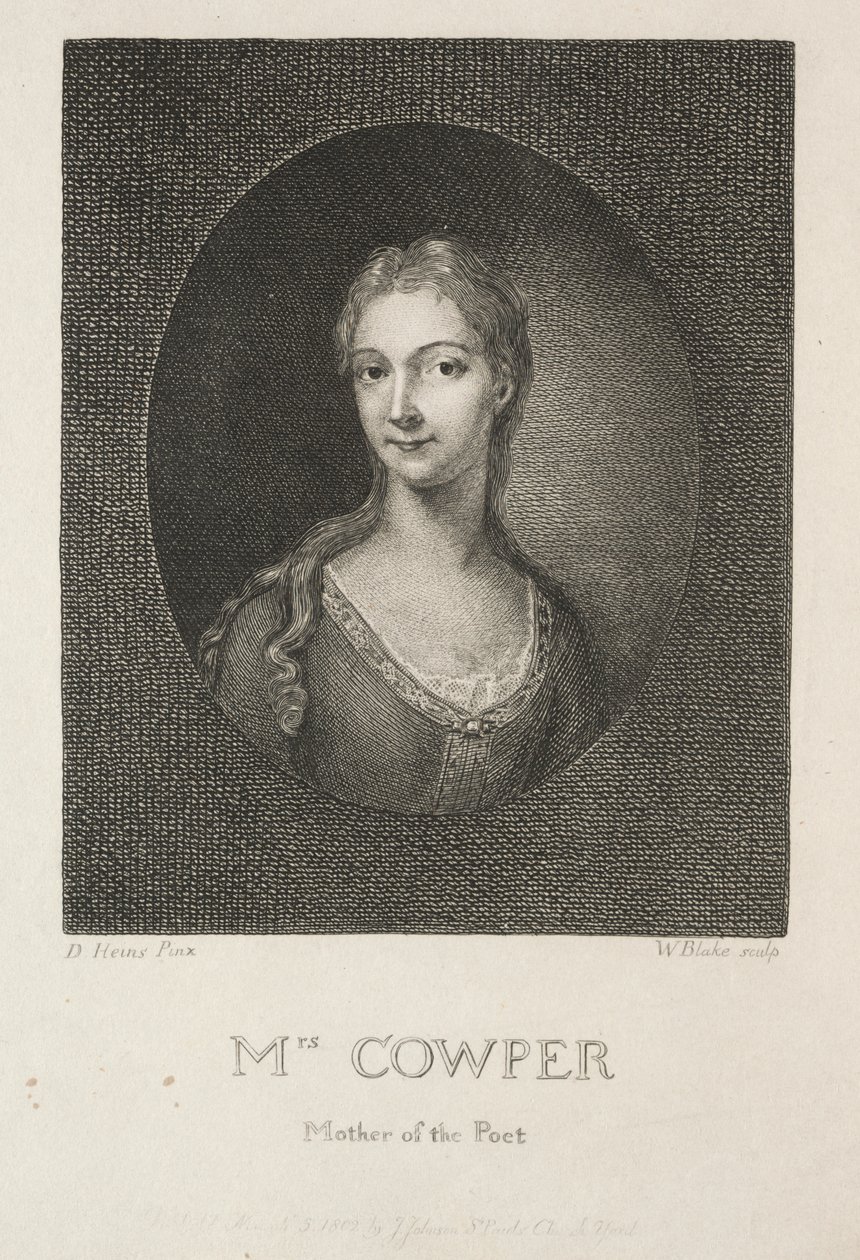 Cowperné, a költő anyja alkotó: William Blake