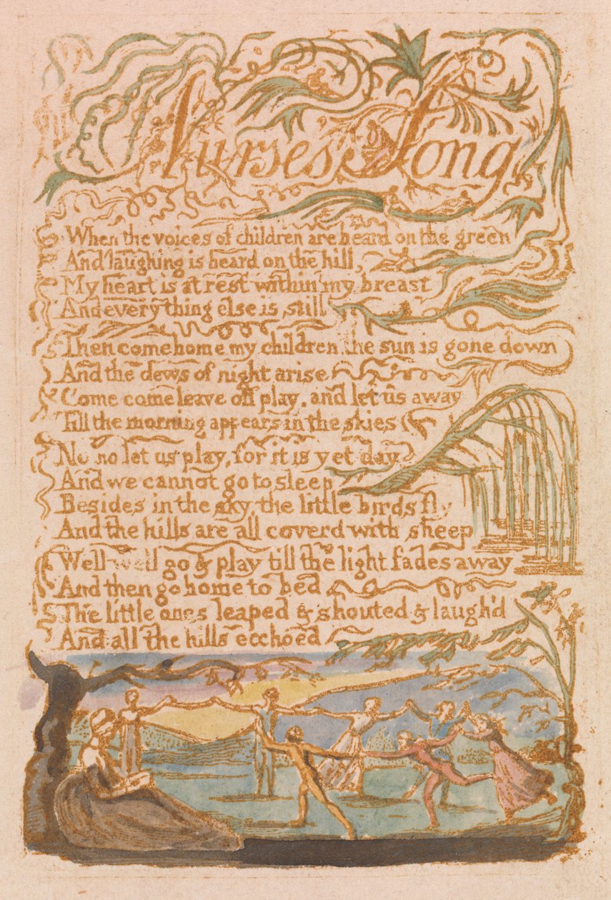 Lied der Amme (Platte 22) alkotó: William Blake