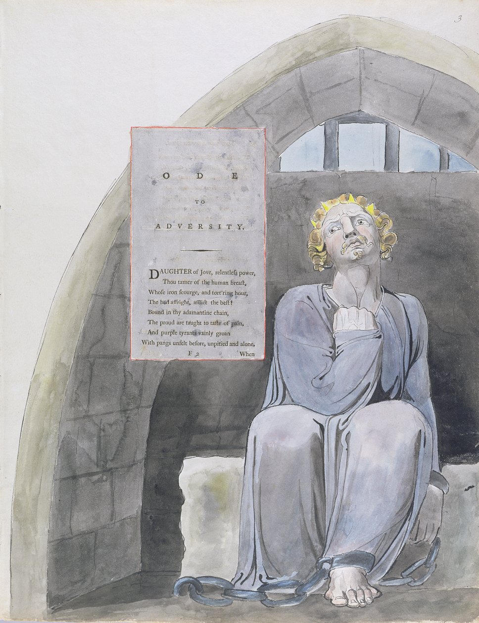 Óda a csapásokhoz, 37. terv a Thomas Gray verseiből alkotó: William Blake