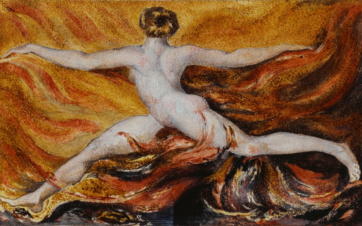 Ó! Dühös vágyak lángjai: Urizen 3. táblája, 1796 alkotó: William Blake