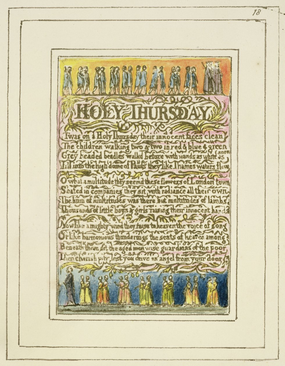 P.124-1950.pt18 Nagycsütörtök: 18. lemez a Songs of Inocence and of Experience-ből (R példány) 1802-08 körül (rézkarc, tinta és wc) alkotó: William Blake
