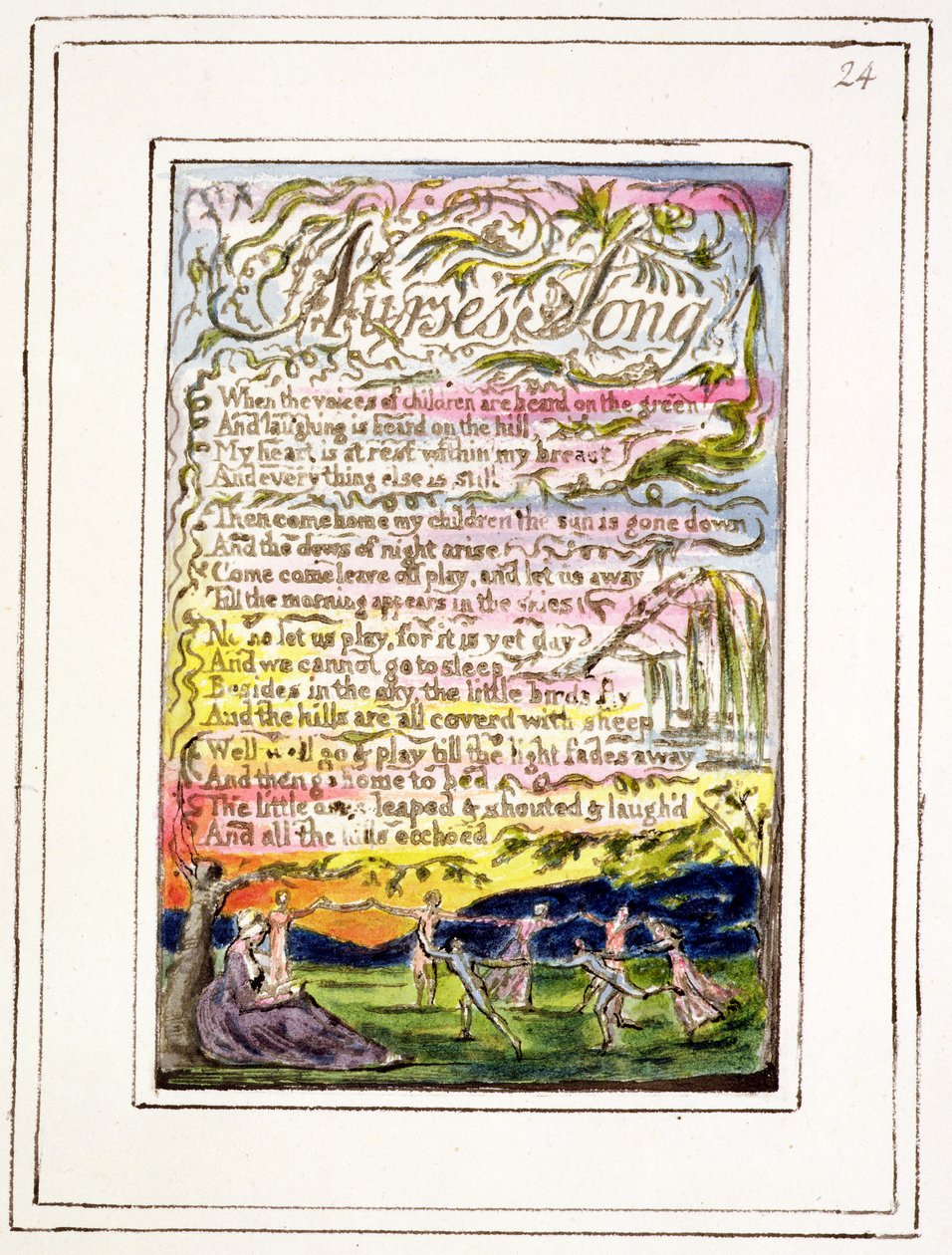 P.124-1950.pt24 Nővérének dala: 24. lemez a Songs of Inocence and of Experience-ből (R másolat) 1802-2008 körül (rézkarc, tinta és wc) alkotó: William Blake