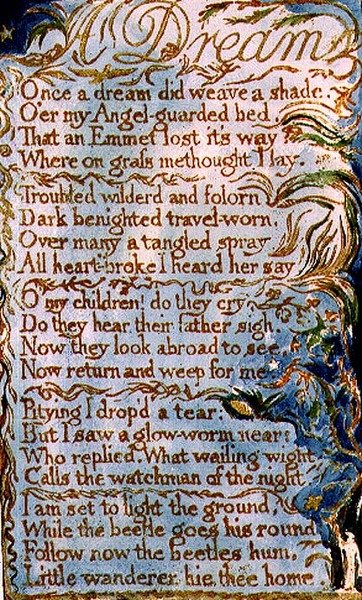 P.124-1950.pt26 Álom: 26. lemez a Songs of Inocence and of Experience-ből (AA másolat) 1815-26 körül (rézkarc és akvarell) alkotó: William Blake