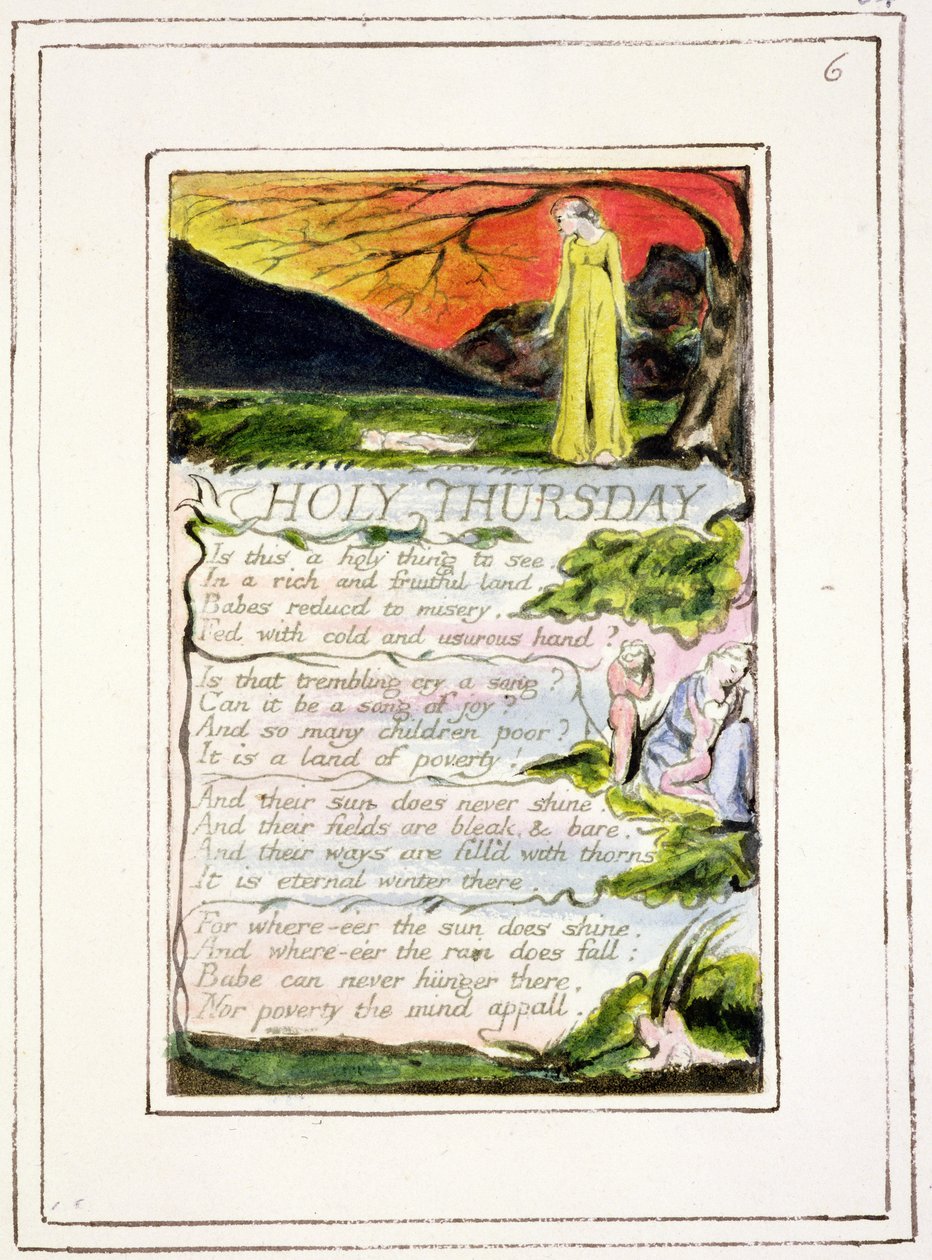 P.124-1950.pt34 Nagycsütörtök: 34. tábla az ártatlanság és tapasztalat énekeiből (R példány) 1802-08 (rézkarc, tinta és wc) alkotó: William Blake