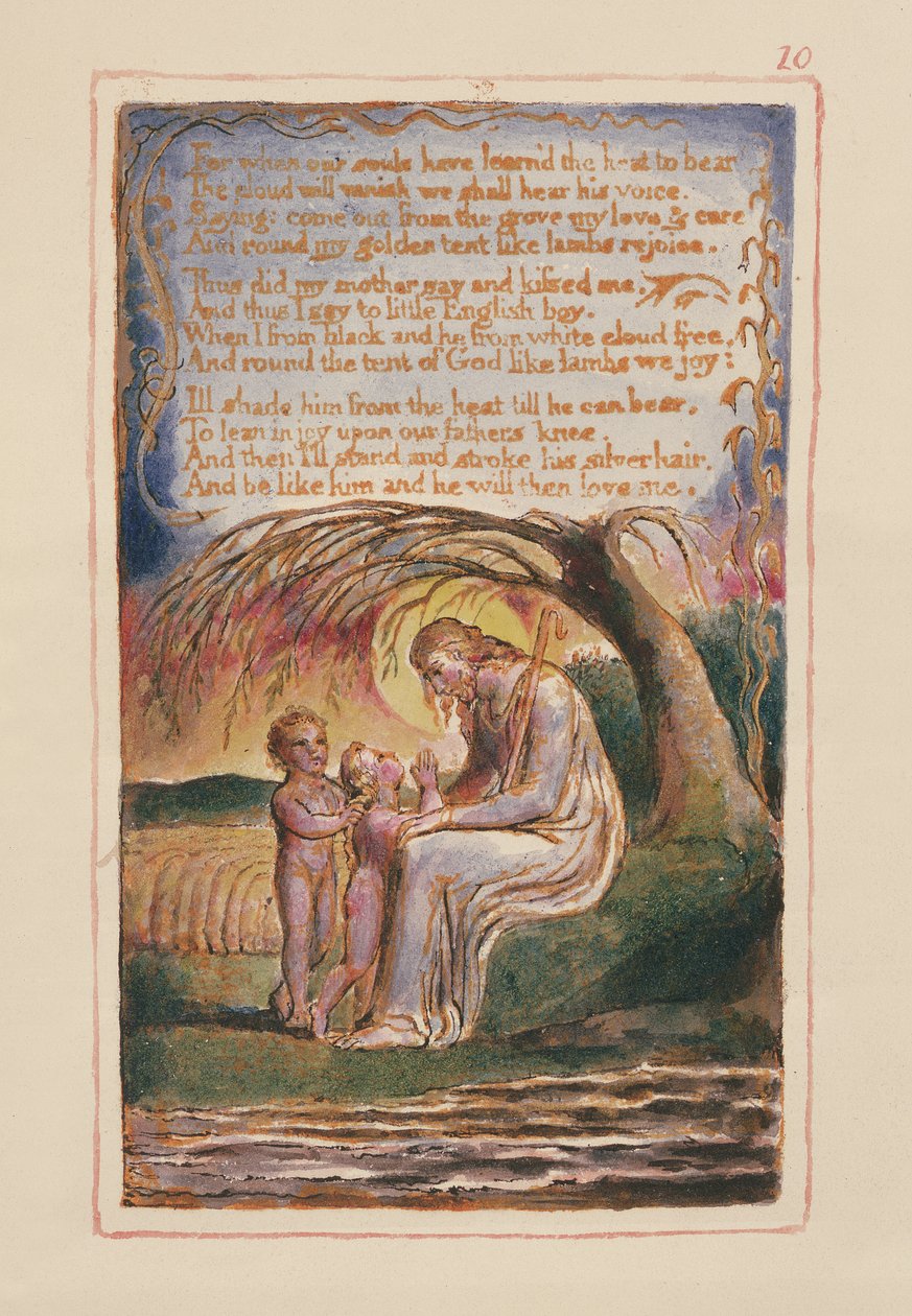 P.125-1950.pt10 A kis fekete fiú (folyt.): 10. lemez a Songs of Inocence and of Experience-ből (AA példány) 1815-26 körül (rézkarc, tinta és wc) alkotó: William Blake