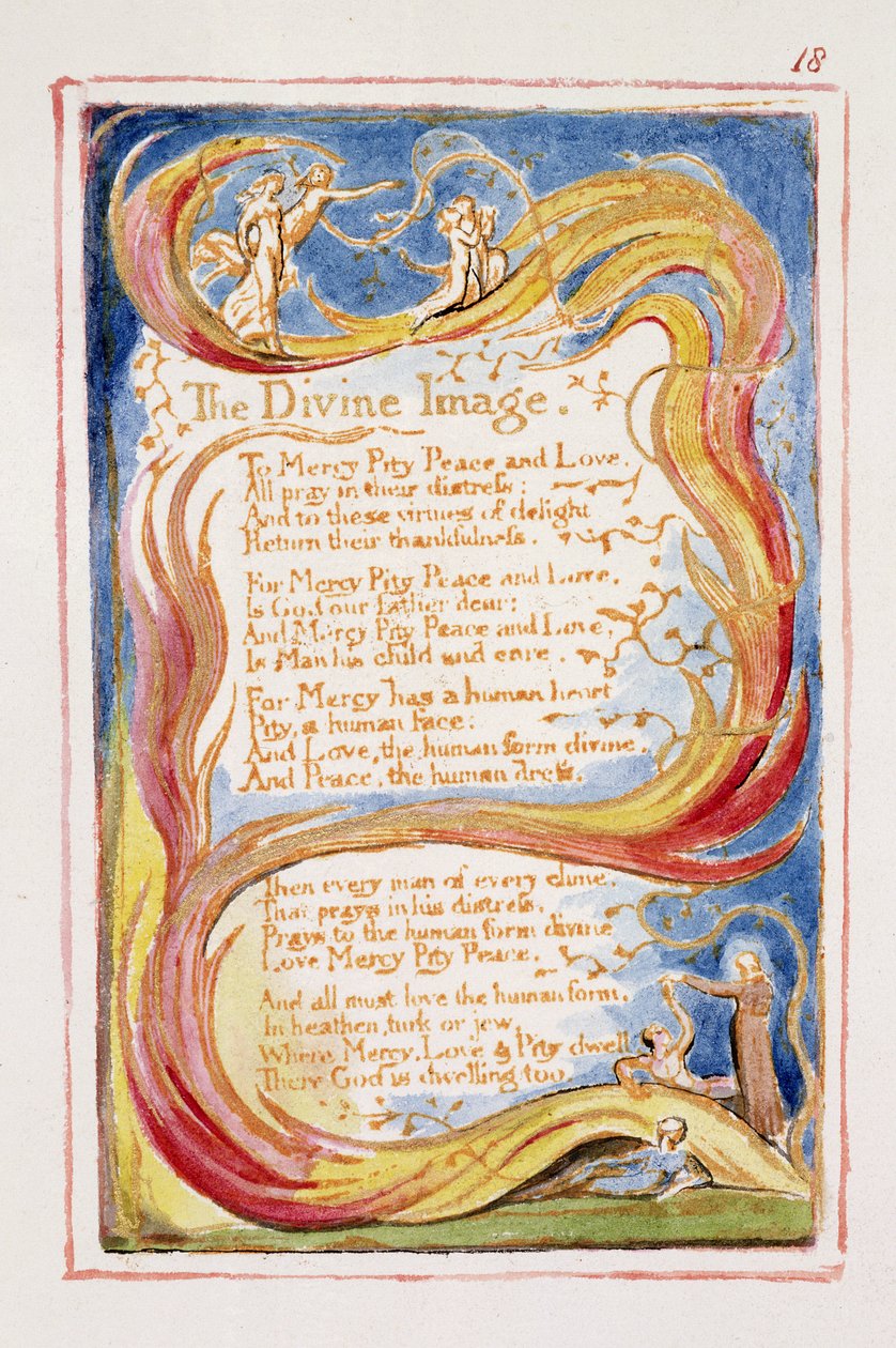 P.125-1950.pt18 Az isteni kép: 18. lemez a Songs of Inocence and of Experience-ből (AA másolat) 1815-26 körül (rézkarc, tinta és wc) alkotó: William Blake