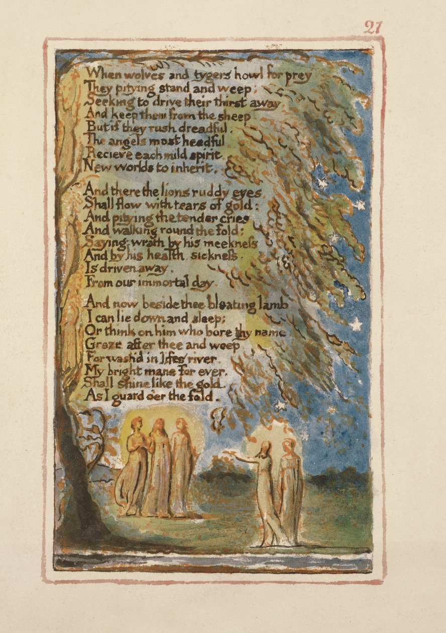 P.125-1950.pt21 Éjszaka (folyt.): 21. lemez a Songs of Inocence and of Experience-ből (AA másolat) 1815-26 körül (rézkarc, tinta és wc) alkotó: William Blake