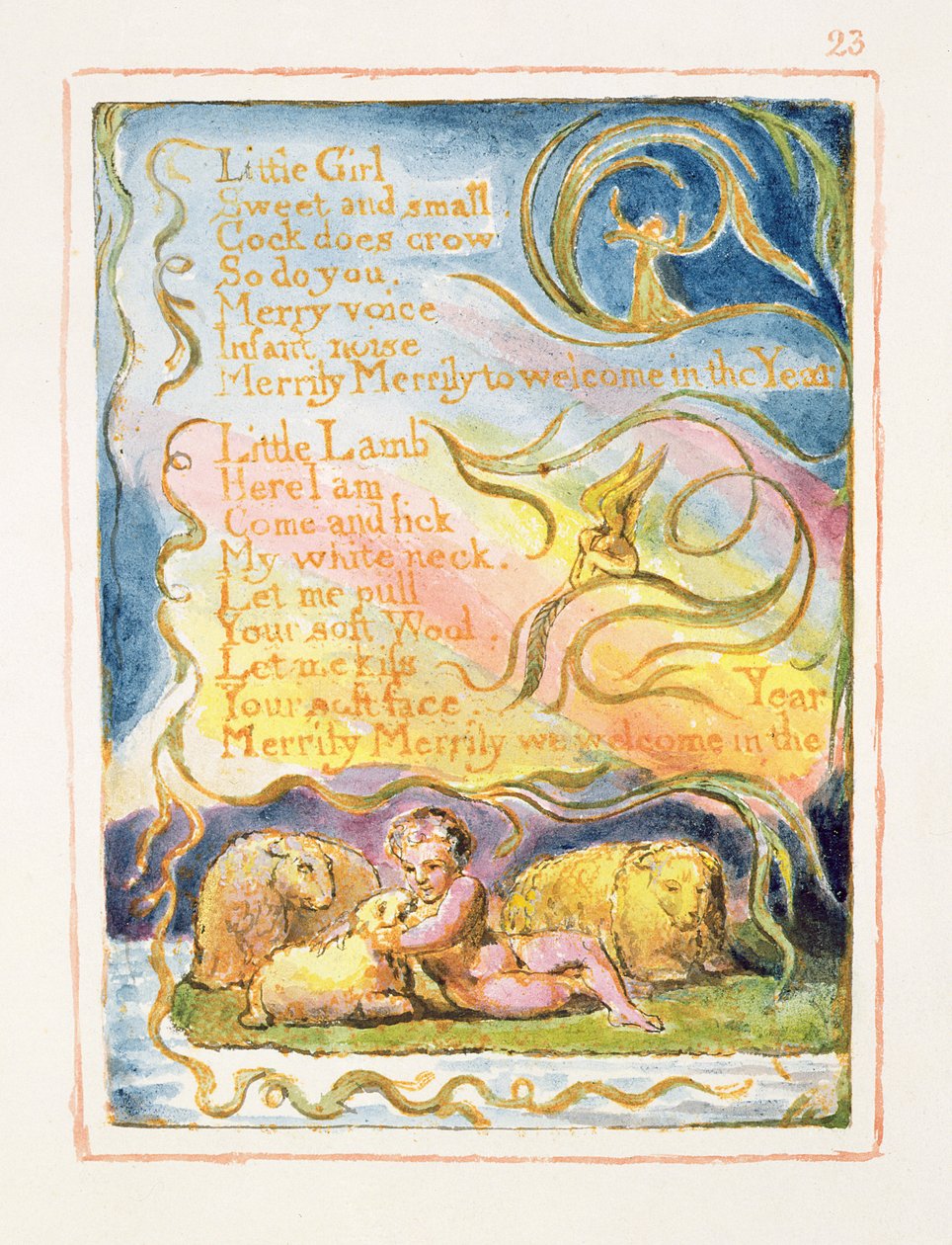 P.125-1950.pt23 Tavasz (folyt.): 23. lemez a Songs of Innocence and of Experience-ből (AA másolat) 1815-26 körül (rézkarc, tinta és wc) alkotó: William Blake